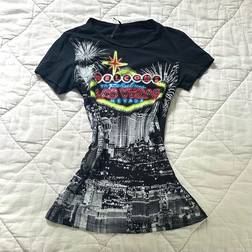 Y2K Las Vegas Fitted Top